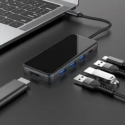 USB Хаб Hoco Type-C Easy Show HB15 3 USB - мініатюра 2