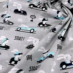 Пелюшка багаторазова Cosas непромокаюча Bunny Ready 70х120 см (Diaper_BunnyReadyStedyGrey_70x120) - мініатюра 4