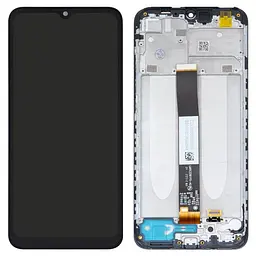 Дисплей для Xiaomi Redmi 9A, Redmi 9AT, Redmi 9C, чорний, з рамкою, , In-Cell, M2006C3LG, M2006C3LI, M2006C3LC, M2006C3MG, M2006C3MT
