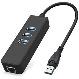 Концентратор Dynamode USB 3.0 Type-A - RJ45 Gigabit Lan, 3*USB 3.0 (USB3.0-Type-A-RJ45-HUB3)