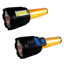 Ручний LED ліхтар 5W акумуляторний ліхтарик з боковим COB світильником USB заряджання COBA CB-C50 - мініатюра 4