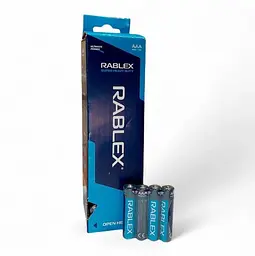 Батарейки універсальні Rablex LR3 AAA Мініпальчикові набір з 4шт - мініатюра 2