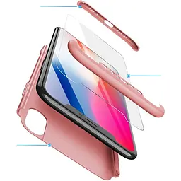 Чохол-накладка GKK 3 in 1 Hard PC Case Apple iPhone X Rose Gold - мініатюра 2