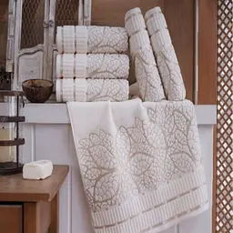 Набір рушників Soho Foliage Ivory 50х70 см 3 шт. (50*70 Foliage Iv 3 шт) - мініатюра 3