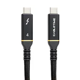 Кабель PowerPlant USB4 USB-C - USB-C 40Gbps 100 W 8K - мініатюра 1