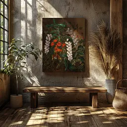 Інтер'єрна картина Натюрморт з орхідеями, Отто Дидрик Оттесен, Still Life, репродукція картини, натюрморт, 60×48 см (id7041) - мініатюра 3