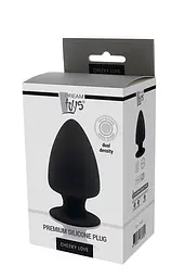 Анальна пробка Cheeky Love Premium Silicone Plug M 11 см (чорний) - мініатюра 3