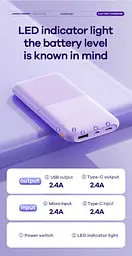 УМБ павербанк Power Bank Remax RPP-23 10000 mAh White (18175) - мініатюра 4