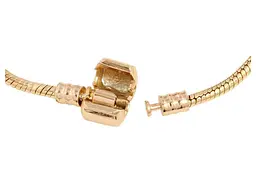 Браслет XUPING Позолота 18K "У стилі "Pandora" Ювелірний шнур з намистинами" довжина 18.5см х 3мм (213265) - мініатюра 2
