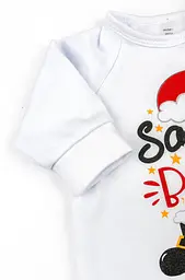 Святковий комбінезон для немовлят на кнопках Santa baby - мініатюра 3