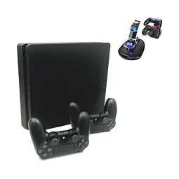 Консоль Sony PlayStation 4 SLIM 1TB Black обслугована + 2 Геймпада бездротових DualShock 4 + Зарядний пристрій + гарантія Б/В
