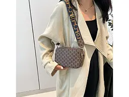 Прямокутне невелике кросбоді еко-шкіра Lilly P2-7057DB коричневе - мініатюра 7