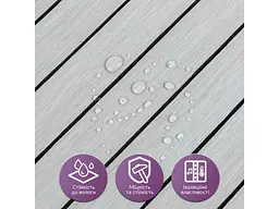 Покриття вінілове самоклеюче 3D рейки STICKER WALL 600*600*2,8мм SW-00003243 - мініатюра 5