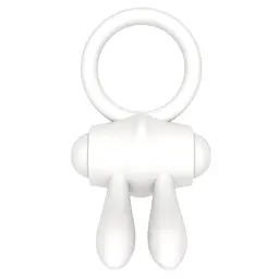 Ерекційне кільце - Power Clit Cockring Rabbit White - мініатюра 6