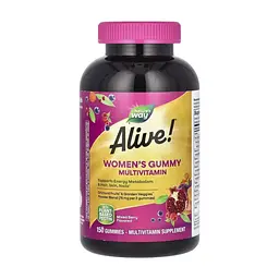Мультивітамін Nature's Way Мультивітаміни для жінок, смак ягід, Alive! Women's Gummy Multivitam (NWY-14069)
