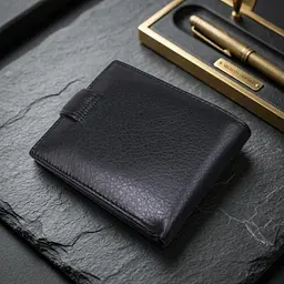 Шкіряний чоловічий купюрник ST Leather 18308 (ST104) чорний - мініатюра 3