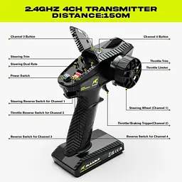 Машинка на радіокеруванні AMORIL 1/10 RTR Безщіткові швидкі RC автомобілі для дорослих, максимум 50 миль на годину Б/в - мініатюра 6