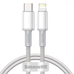 Кабель Baseus High Density Braided Type-C to Lightning PD 20W (1m) white (CATLGD-02)