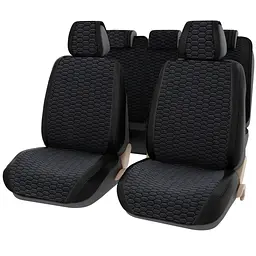 Накидки для сидінь Алькантара Palermo Premium 3D комплект Чорні
