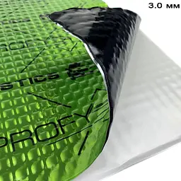 Авто Віброізоляція фольгована ACOUSTICS Alumat PROFY A1 3 мм 700 х 500 мм 1 шт