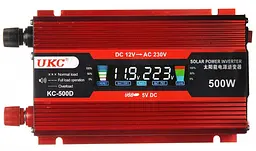 Автоінвертор-перетворювач напруги з LCD-екраном UKC 12 V-220 V 500 W KC-500D