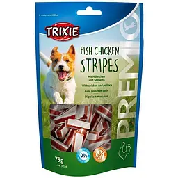 Ласощі для собак Trixie Fish Chicken Stripes з куркою та лососем 75 г TX-31534