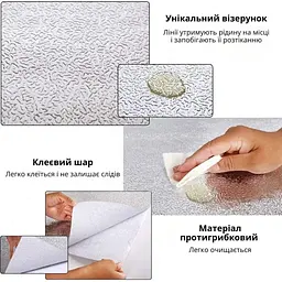 Самоклеюча алюмінієва фольга для кухонних поверхонь маслостійка жиронепроникна плівка для столу шафи стіни UKC 2м - мініатюра 8