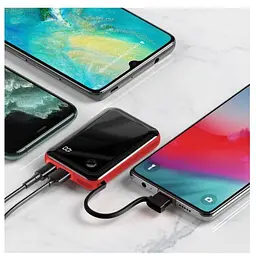 Повербанк Baseus Mini-S LCD Display 10000 mAh + кабель Type-C 3A LED 15W (29497) - мініатюра 5