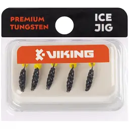 Мормишка вольфрамова Viking Fishing Shrimp+bead 0.64g 8mm Black+Y (5шт) - мініатюра 2
