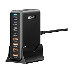 Зарядное устройство для Essager 4xUSB-C + 4xUSB 320W GaN (EZC320W-QJB0G-Z) - миниатюра 4