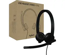Навушники Logitech гарнітура спеціалізована H570e Corded Stereo USB-C (981-001431) чорна - мініатюра 5