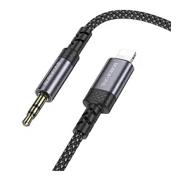 Аудіо кабель Borofone BL24 Graceful Lightning-AUX 3.5мм 1 м Metal Grey (36880_3609466) - мініатюра 5