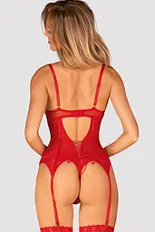 Комплект Obsessive Ingridia corset (Червоний, XS/S) Obsessive 100415; SO9028 96959 - мініатюра 2