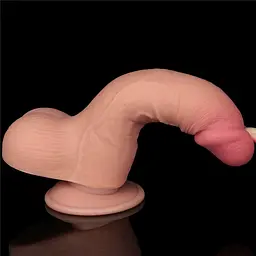 Фаломіметатор Sliding Skin Dual Layer Dong Flesh, 19.5 см (тілесний) - мініатюра 10