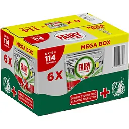 Уцінка.  Капсули для посудомийних машин Fairy Platinum Plus Все-в-1 114 шт.