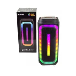 Портативна бездротова Bluetooth колонка акумуляторна 2x10 Вт FM-радіо міні валіза з RGB LED підсвічуванням 20W 39x16x16см UKC MS-3627BT - мініатюра 1