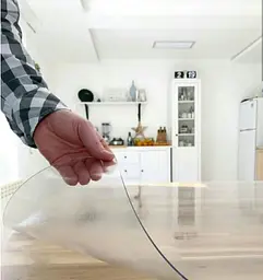 Силіконова скатертину М'яке скло Soft Glass Покриття для меблів 2.2х1.0м (товщина 1.0 мм) Матова - мініатюра 3