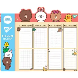 Планінг настільний Yes Line Friends 34.5x28.2 см 52 аркуша (252176)