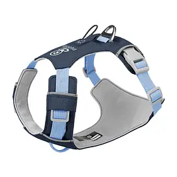 Шлея для собак Duomm Quick-Dry, регульована зі світловідбивними елементами, синій, S