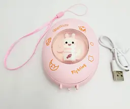 Кишенькова акумуляторна грілка обігрівач для рук нагрівач з USB зарядкою UKC AA21-1 рожевий - мініатюра 4