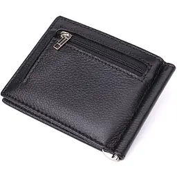 Чоловічий гаманець з металевим затискачем із натуральної шкіри ST Leather 11х8,5х1 см acs0029630 - мініатюра 2