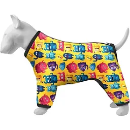 Вітровка для собак WAUDOG Clothes, малюнок "Мохнаті монстри", S35, В 47-51 см, С 35-39 см