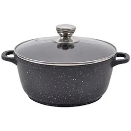 Каструля зі скляною антипригарною кришкою Maestro MR-4218 18 см x 1.7 л Granite литий алюміній