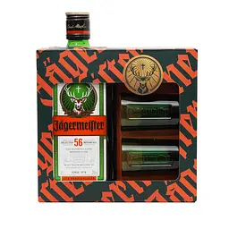 Набір: Лікер Jagermeister 35% 0.7 л з двома шотами баугауз 40 мл (642934) - мініатюра 1