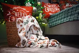 Плед Ardesto Flannel 160х200 см 100% поліестер імбирні пряники pbe0050468 - мініатюра 6
