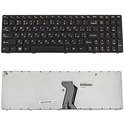 Клавіатура для ноутбука LENOVO (G570 G575 G770 G780 Z560 Z565) ukr чорний чорний frame