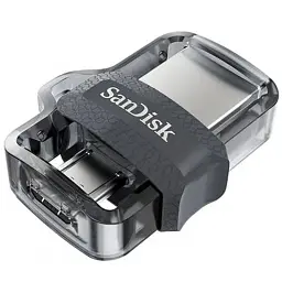 USB флеш накопичувач SanDisk 64GB Ultra Dual Black USB 3.0 OTG (SDDD3-064G-G46) - мініатюра 4