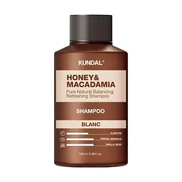 Шампунь відновлюючий "Бланк - ніжний аромат чистоти" 100 мл Kundal Honey & Macadamia Nature Shampoo Blanc - мініатюра 1