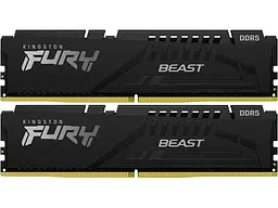 Модуль пам'яті Kingston FURY 32 GB (2x16GB) DDR5 6000 MHz Beast Black (KF560C30BBEK2-32)