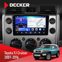 Штатна магнітола Toyota FJ Cruiser 2007-2016 Black Decker D9-006 4x64, 4G Decker (НФ-00009051)